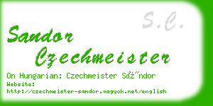 sandor czechmeister business card